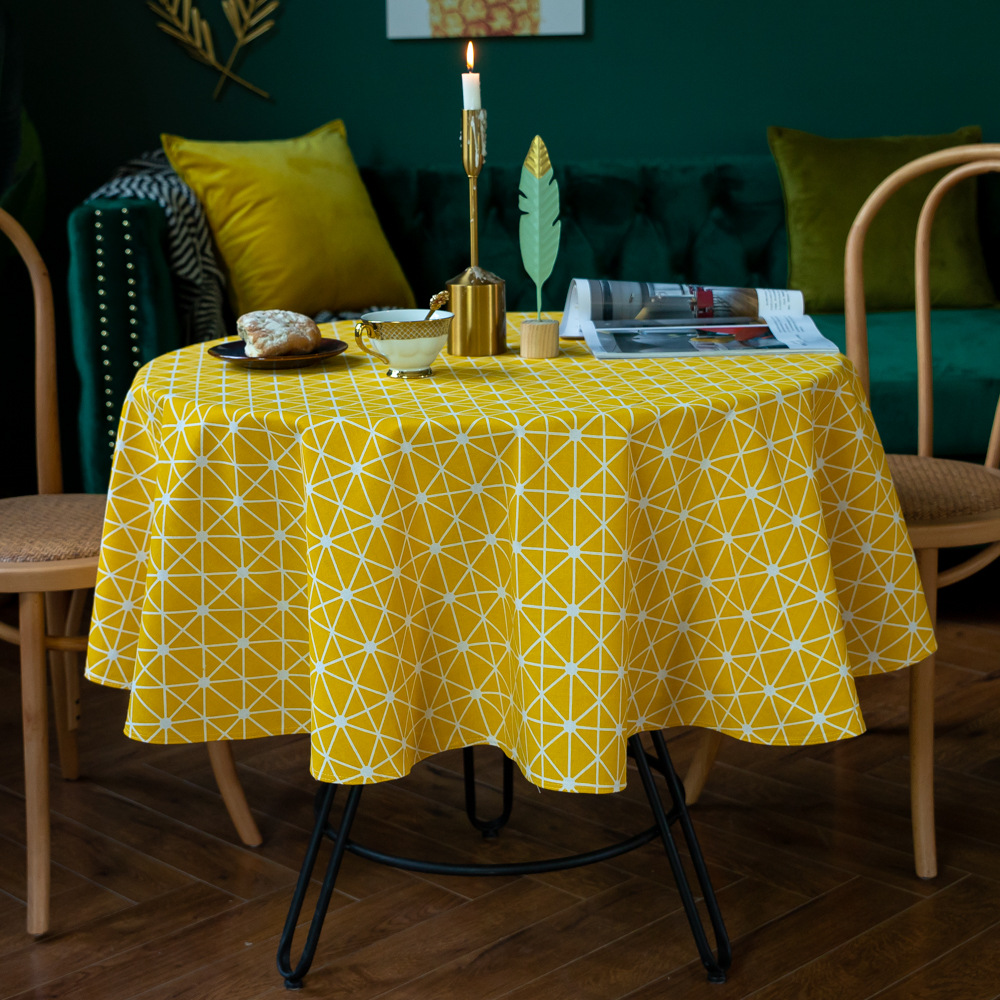 Cotton and Linen Round Tablecloth Ⅰ